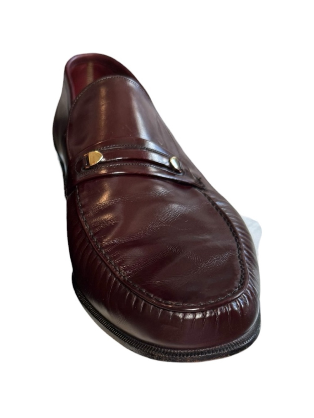 Florsheim Royal Imperial Burgundy Brown Leather Horsebit Loafers 11.5 D Vintage - Picture 5 of 10